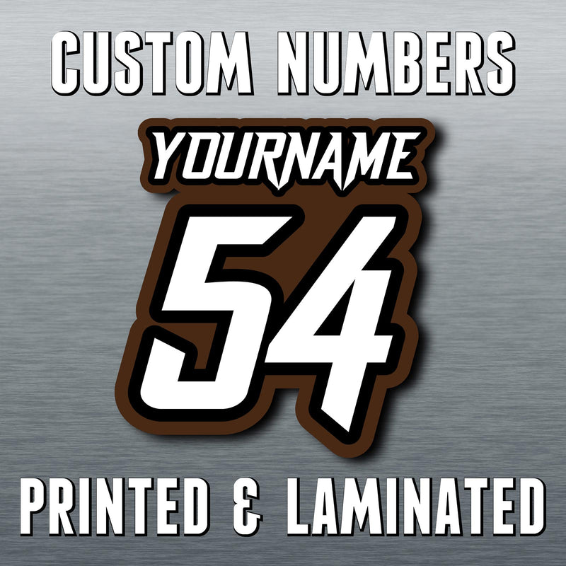 Personalize Custom MX Dirt Bike Motorcycle Racing Number Name Stickers - N32