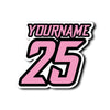 Personalize Custom MX Dirt Bike Motorcycle Racing Number Name Stickers - N32