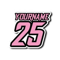 Personalize Custom MX Dirt Bike Motorcycle Racing Number Name Stickers - N32
