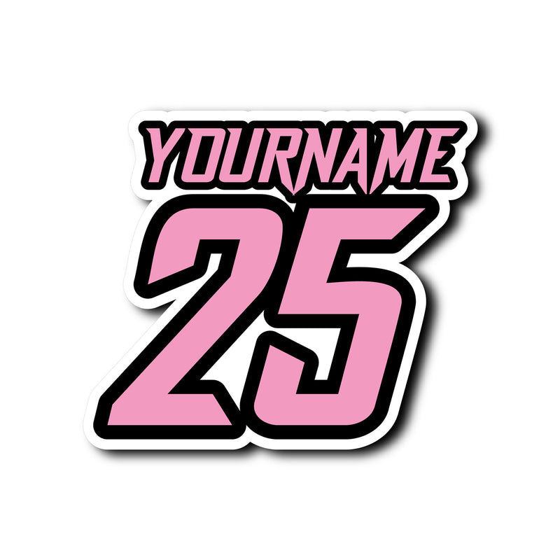 Personalize Custom MX Dirt Bike Motorcycle Racing Number Name Stickers - N32