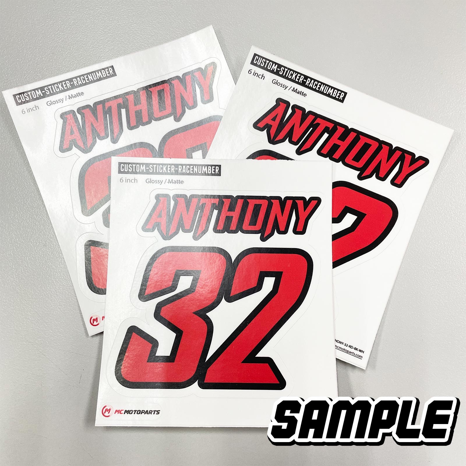 Personalize Custom MX Dirt Bike Motorcycle Racing Number Name Stickers - N32