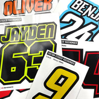 Personalize Custom MX Dirt Bike Motorcycle Racing Number Stickers - N31