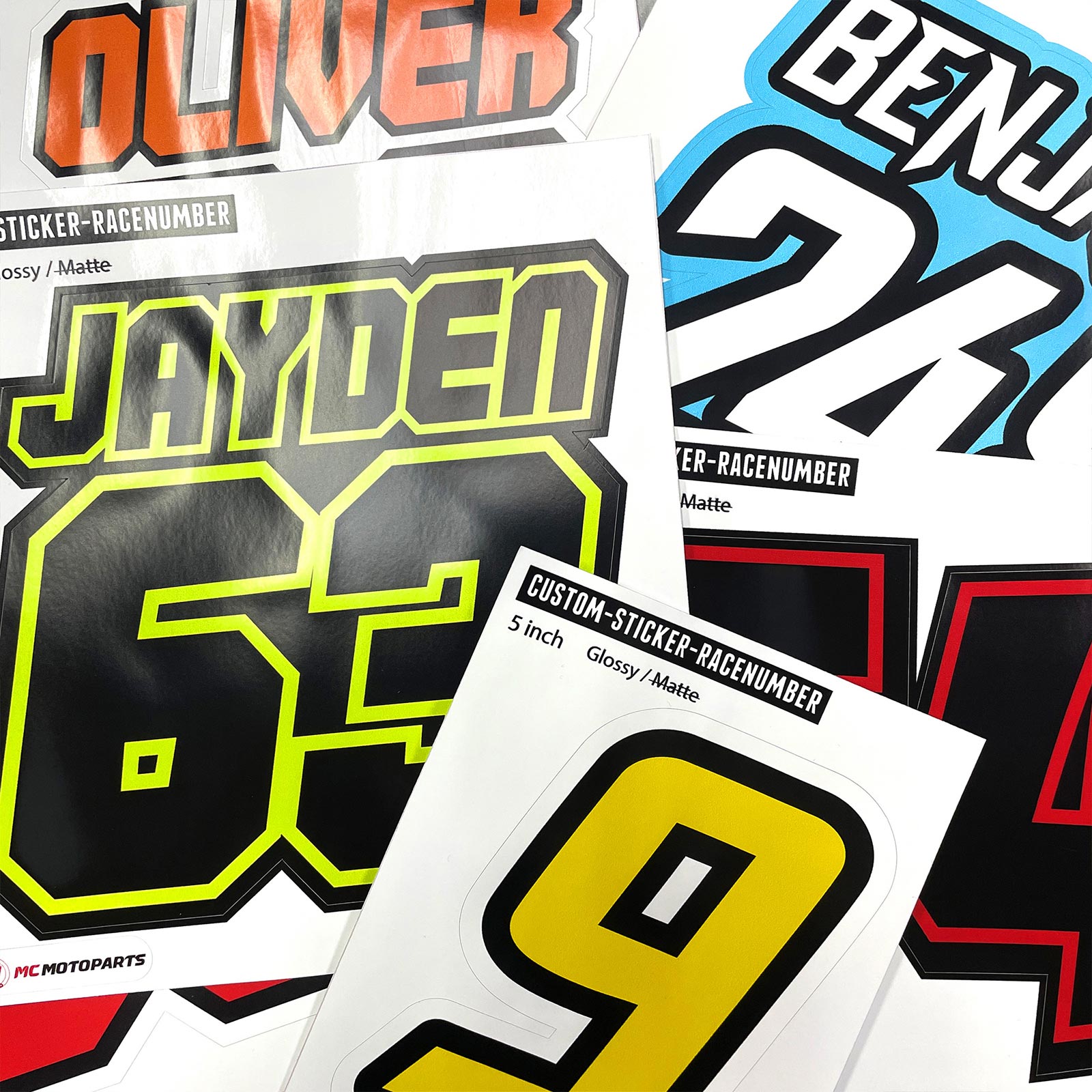 Personalize Custom MX Dirt Bike Motorcycle Racing Number Stickers - N31