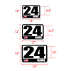 Personalize Custom Race Car Sticker Decals - Racing Number, Name & Flag