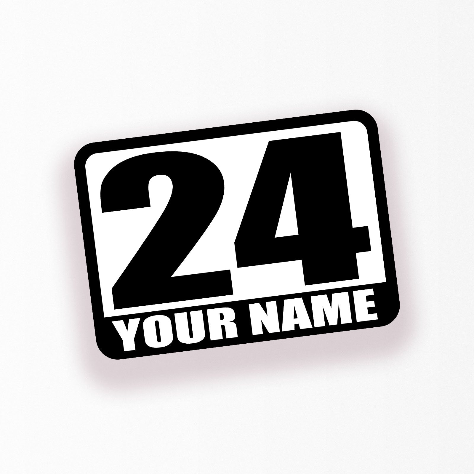 Personalize Custom Race Car Sticker Decals - Racing Number & Name
