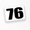 Personalize Custom Race Car Sticker Decals - Rectangle Number Car Sticker