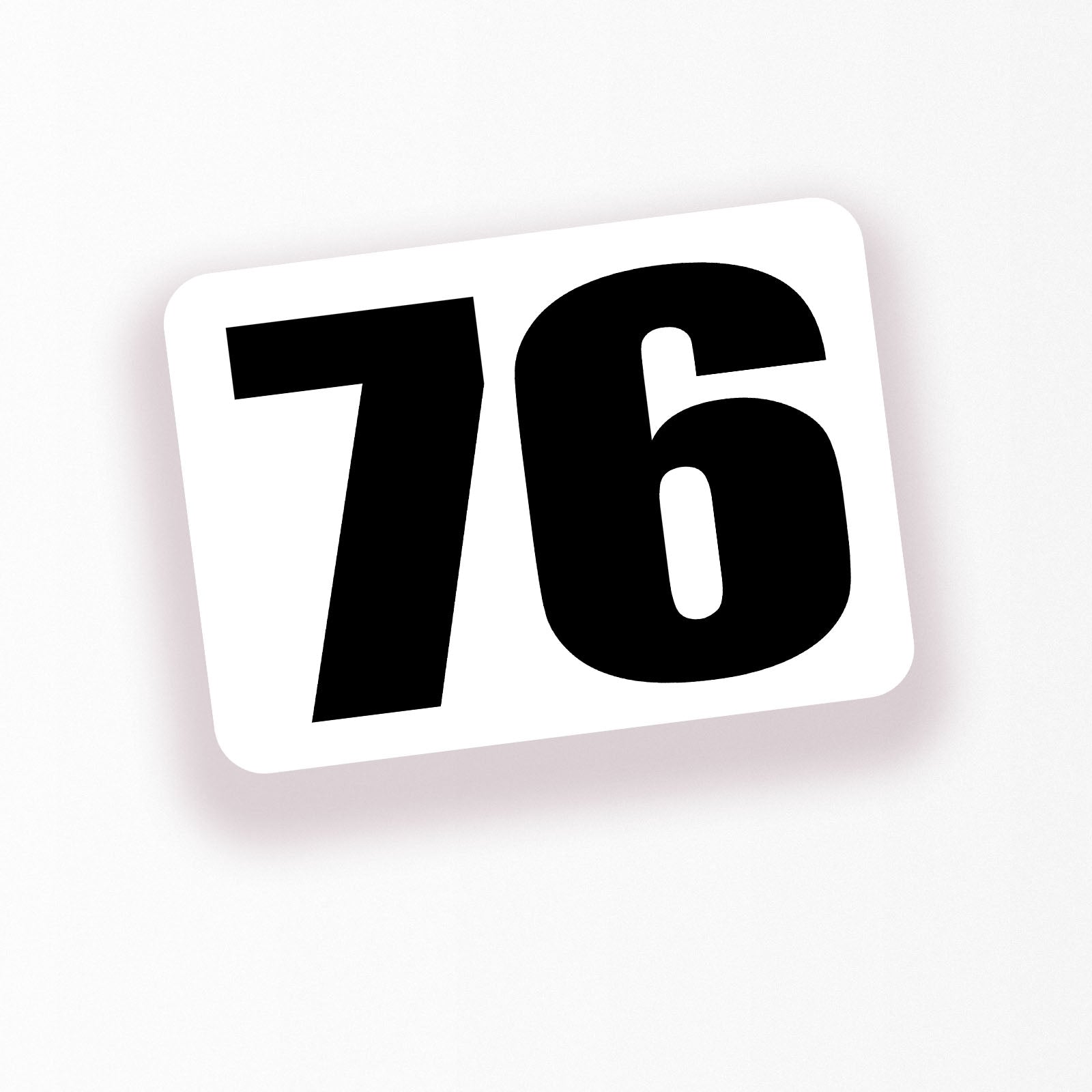 Personalize Custom Race Car Sticker Decals - Rectangle Number Car Sticker