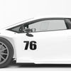 Personalize Custom Race Car Sticker Decals - Rectangle Number Car Sticker