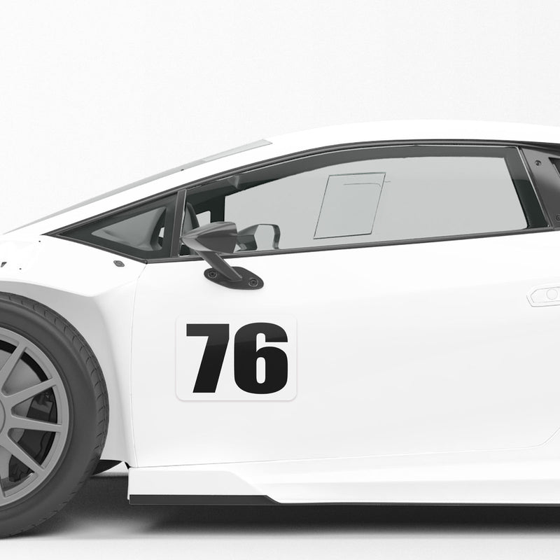 Personalize Custom Race Car Sticker Decals - Rectangle Number Car Sticker