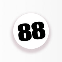Personalize Custom Race Car Sticker Decals - Circle Number Car Sticker