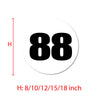 Personalize Custom Race Car Sticker Decals - Circle Number Car Sticker