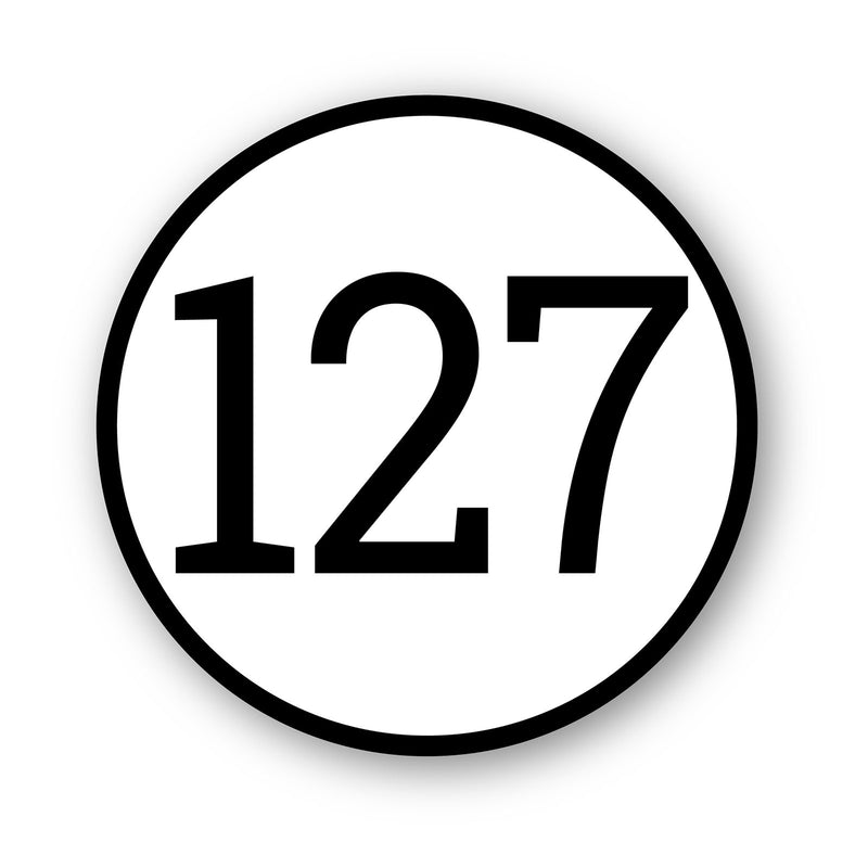 Personalize Custom Race Car Sticker Decals 2pcs - Circle Number Car Sticker with Bold Outline - MC Motoparts