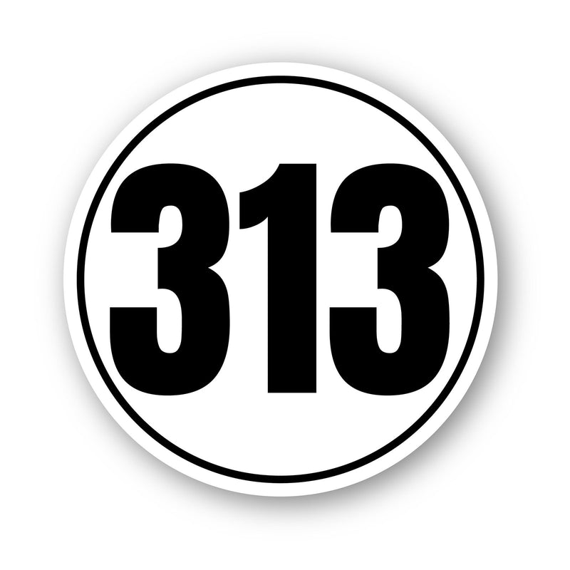 Personalize Custom Race Car Sticker Decals 2pcs - Circle Number Car Sticker with Thin Outline - MC Motoparts