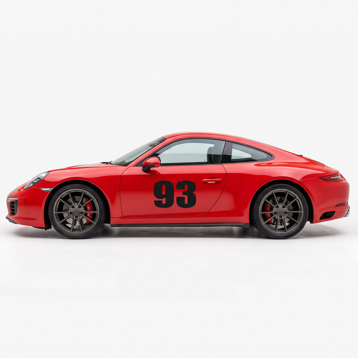 Custom Die-Cut Racing Number Magnets (Set of 2) – Reusable Contour-Cut Track Day Magnetic Numbers (4" to 15" Height) (RCNUM007)