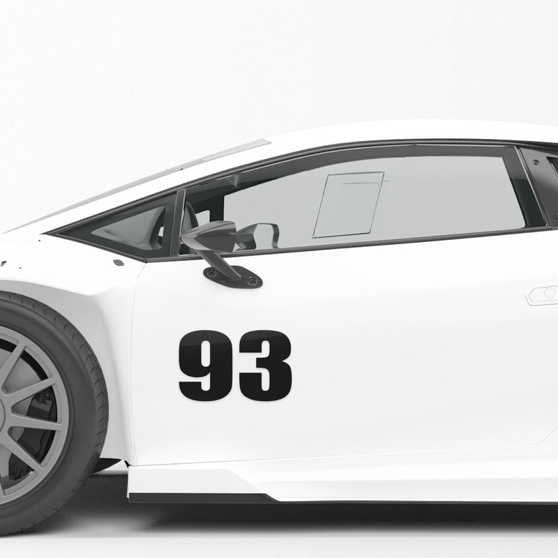 Personalize Custom Race Car Sticker Decals - Individual Cut Number Decals