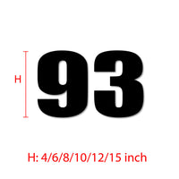 Personalize Custom Race Car Sticker Decals - Individual Cut Number Decals