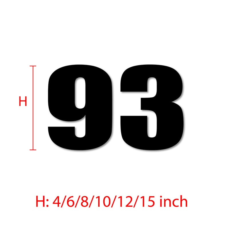 Personalize Custom Race Car Sticker Decals - Individual Cut Number Decals