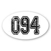 Personalize Custom Race Car Sticker Decals 2pcs - Oval Number Car Sticker - MC Motoparts
