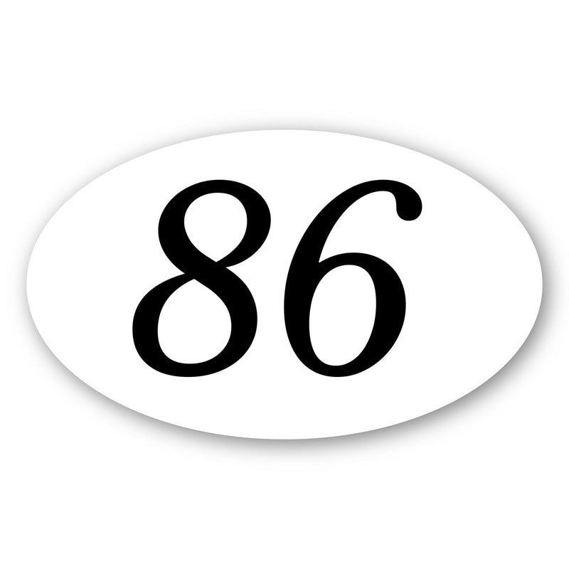 Personalize Custom Race Car Sticker Decals 2pcs - Oval Number Car Sticker - MC Motoparts