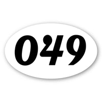 Personalize Custom Race Car Sticker Decals 2pcs - Oval Number Car Sticker - MC Motoparts
