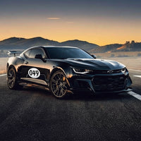 Personalize Custom Race Car Sticker Decals 2pcs - Oval Number Car Sticker - MC Motoparts