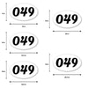 Personalize Custom Race Car Sticker Decals 2pcs - Oval Number Car Sticker - MC Motoparts