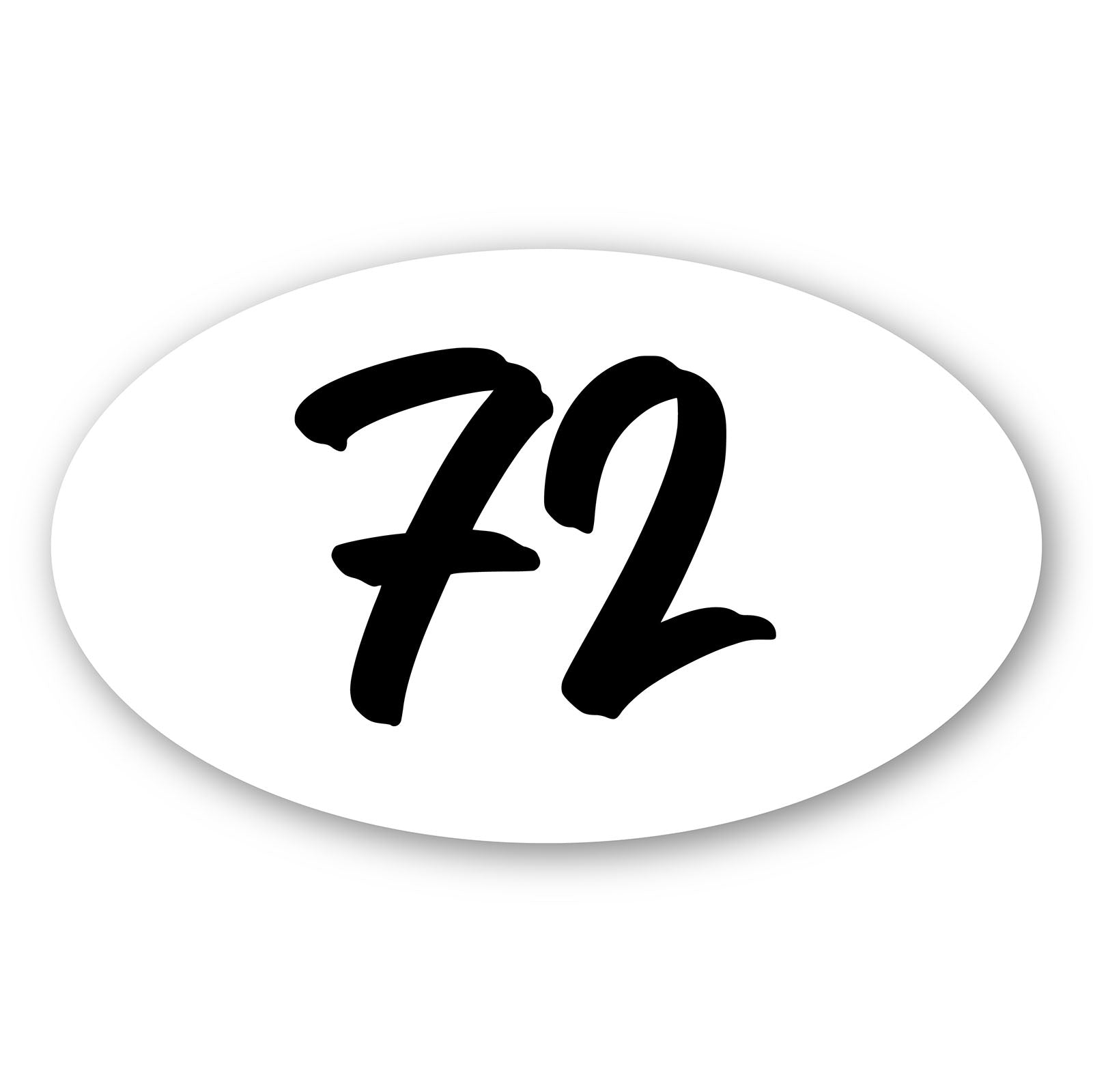 Personalize Custom Race Car Sticker Decals 2pcs - Oval Number Car Sticker - MC Motoparts
