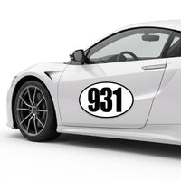 Custom Oval Racing Number Magnets with Black Outline (Set of 2) – Reusable Track Day Oval Magnetic Door Plates (6" to 14" Height) (RCNUM008B)