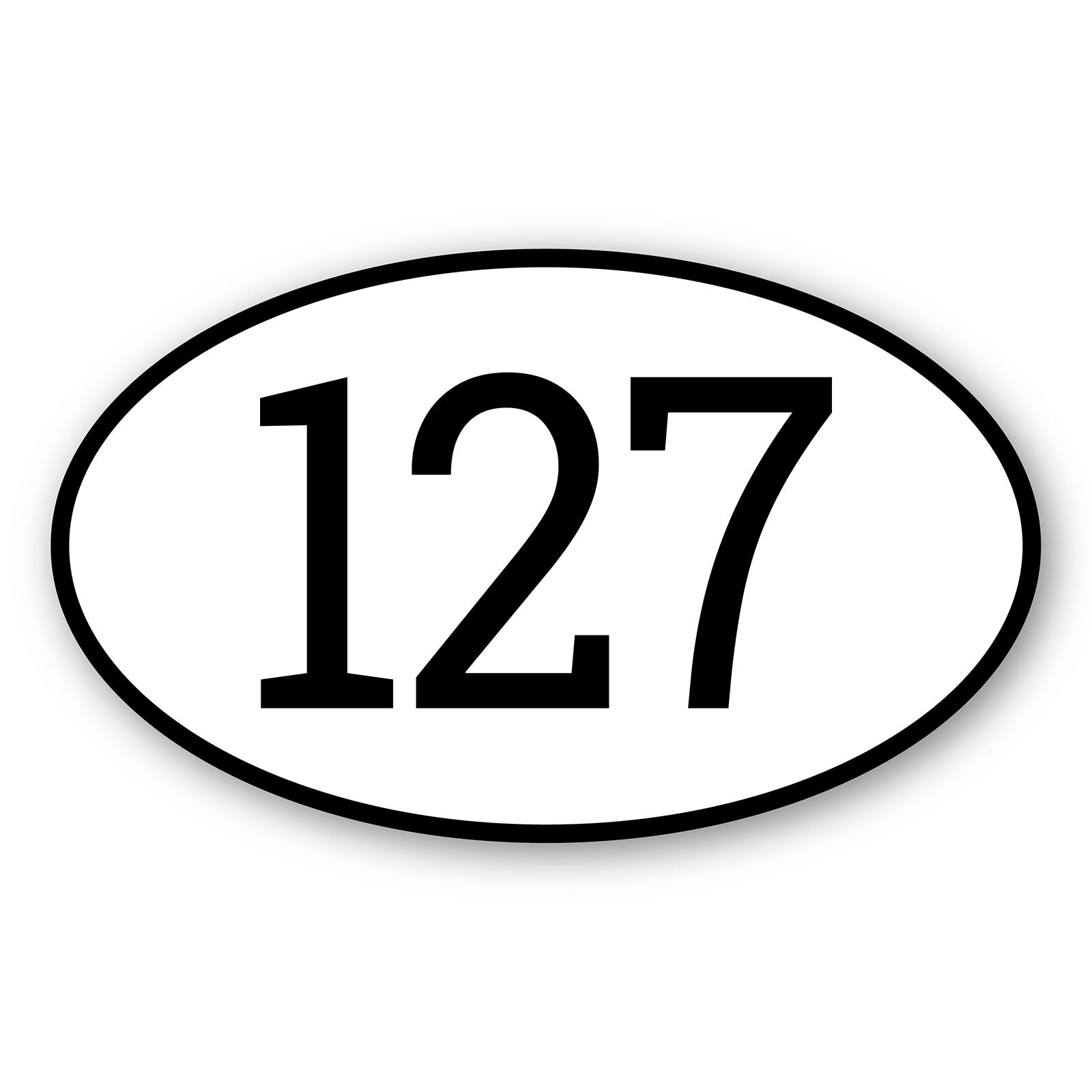 Personalize Custom Race Car Sticker Decals 2pcs - Oval Number Car Sticker with Bold Outline - MC Motoparts