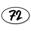 Personalize Custom Race Car Sticker Decals 2pcs - Oval Number Car Sticker with Bold Outline - MC Motoparts