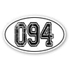 Personalize Custom Race Car Sticker Decals 2pcs - Oval Number Car Sticker with Thin Outline - MC Motoparts