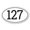 Personalize Custom Race Car Sticker Decals 2pcs - Oval Number Car Sticker with Thin Outline - MC Motoparts