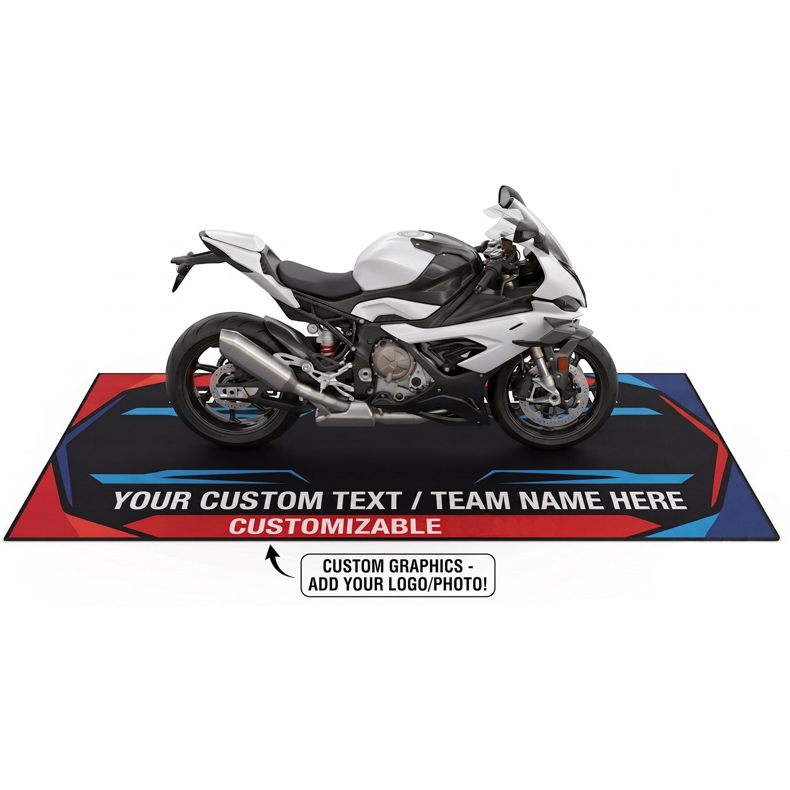 Custom Motorcycle Pit Mat | Personalized Anti-Slip Garage Floor Rug