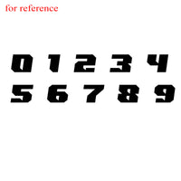 Custom Racing Number Stickers (G001 Gradient Style) – 3-Pack Personalized Dirt Bike & Motorcycle Decals - MC Motoparts