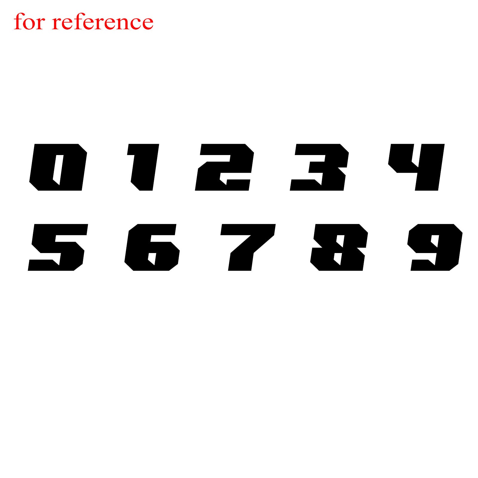 Custom Racing Number Stickers (G001 Gradient Style) – 3-Pack Personalized Dirt Bike & Motorcycle Decals - MC Motoparts