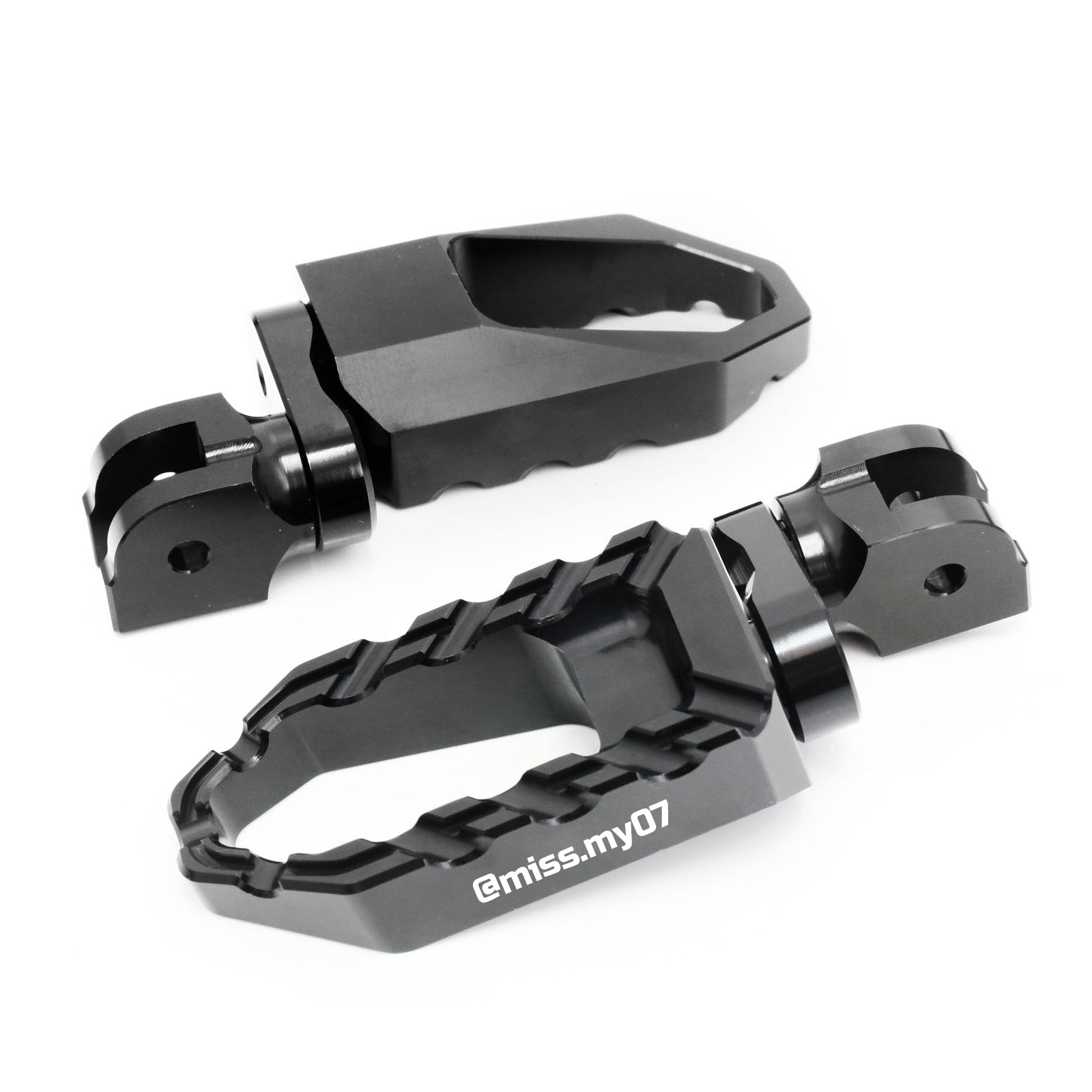 MC Motoparts Custom Engraved Name BUZZ FRONT / REAR Lowering Wide Foot Pegs - Personlization Footpegs