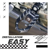 MC Motoparts Custom Engraved Name BUZZ FRONT / REAR Lowering Wide Foot Pegs - Personlization Footpegs