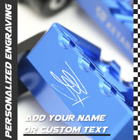 MC Motoparts Custom Engraved Name BUZZ FRONT / REAR Lowering Wide Foot Pegs - Personlization Footpegs
