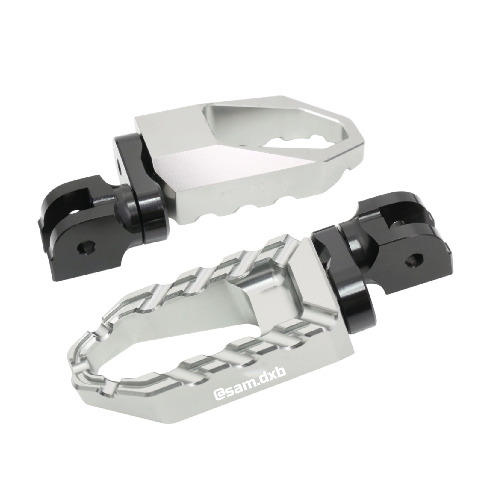 MC Motoparts Custom Engraved Name BUZZ FRONT / REAR Lowering Wide Foot Pegs - Personlization Footpegs