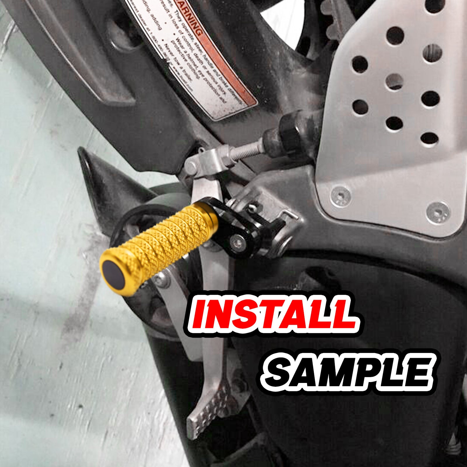 {Delantero} Se adapta a las clavijas de pie de poste ajustables Aprilia Shiver 900 SL750 de 25 mm