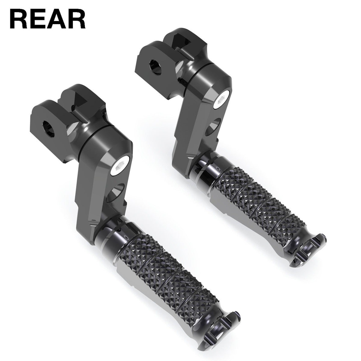 Fits Harley Davidson Sportster 883 Iron Dyna 50mm Adjustable Rear R-FIGHT Gold Foot Pegs