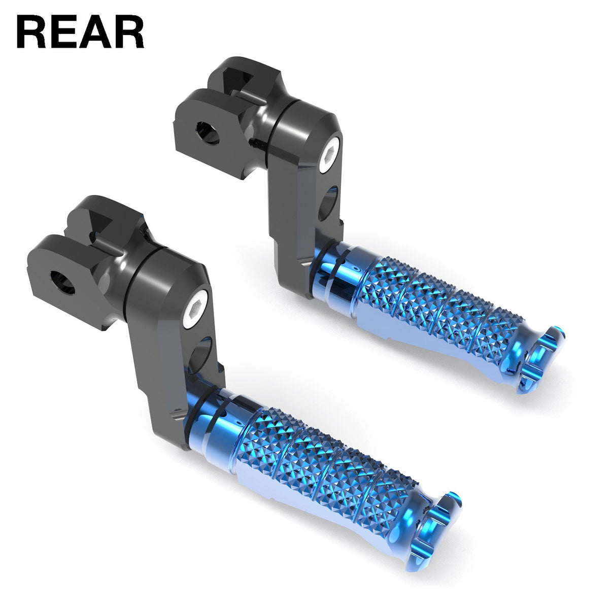 Fits Buell XB12R XB9S S1 S3 M2 50mm Adjustable Rear R-FIGHT Silver Foot Pegs