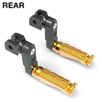 Fits Buell XB12R XB9S S1 S3 M2 50mm Adjustable Rear R-FIGHT Silver Foot Pegs