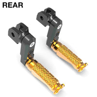 Fits BMW F800R R1200R 50mm Adjustable Rear R-FIGHT Silver Foot Pegs