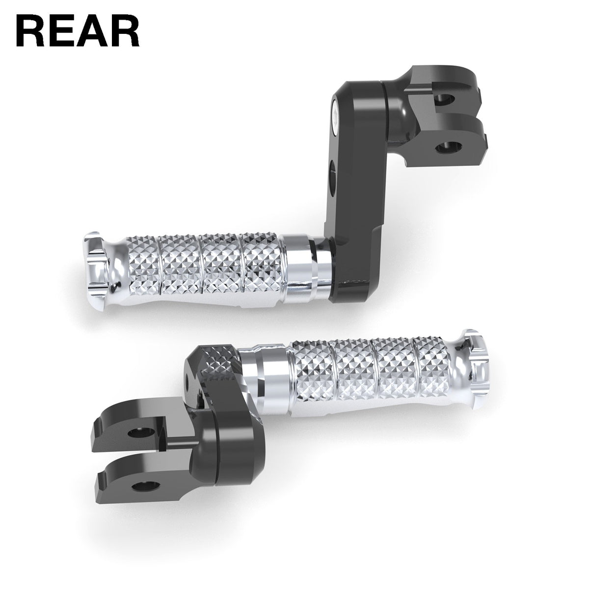 Fits Suzuki GSF650 GSF1200 50mm Extension Rear R-FIGHT Black Foot Pegs