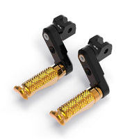Electric dirt bike 50mm extension foot pegs for Razor SX 125 350 500 R-FIGHT, branded MC Motoparts, shown from the front.