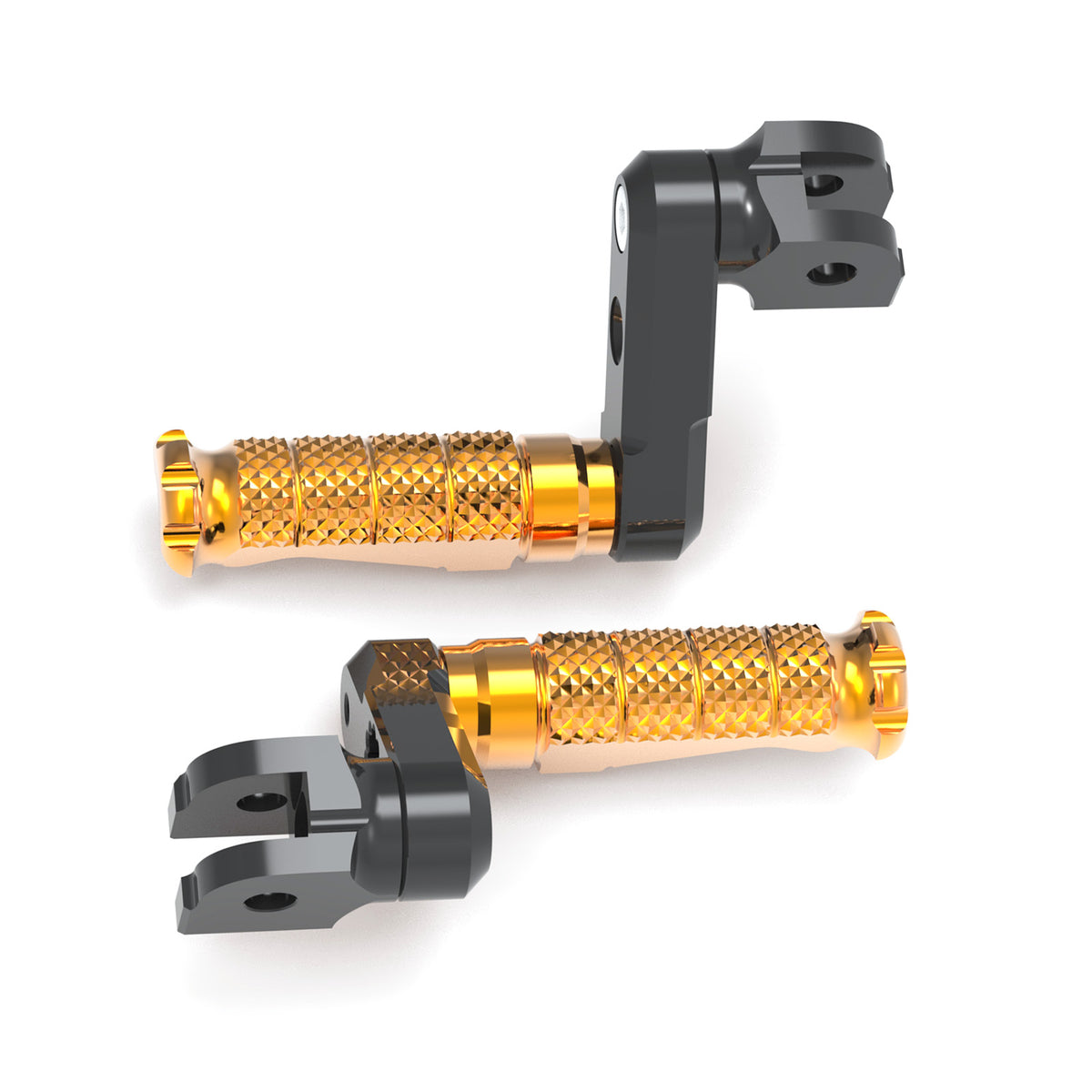 MC Motoparts 50mm extension foot pegs for Honda CB1000R, CB500X, CB600F, and R-FIGHT, shown with detailed metal finish.