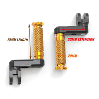 Fit MV Agusta Brutale 1078RR 750 910 RFIGHT 50mm Multi-step Front Red Foot Pegs - MC Motoparts