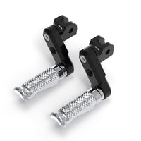 Front view of MC Motoparts adjustable 50mm extension foot pegs for CF MOTO R-FIGHT motorcycle.
