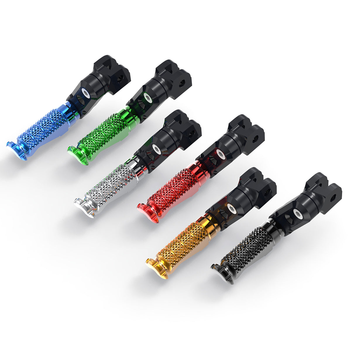 Fit MV Agusta Brutale 1078RR 750 910 RFIGHT 50mm Multi-step Front Blue Foot Pegs - MC Motoparts